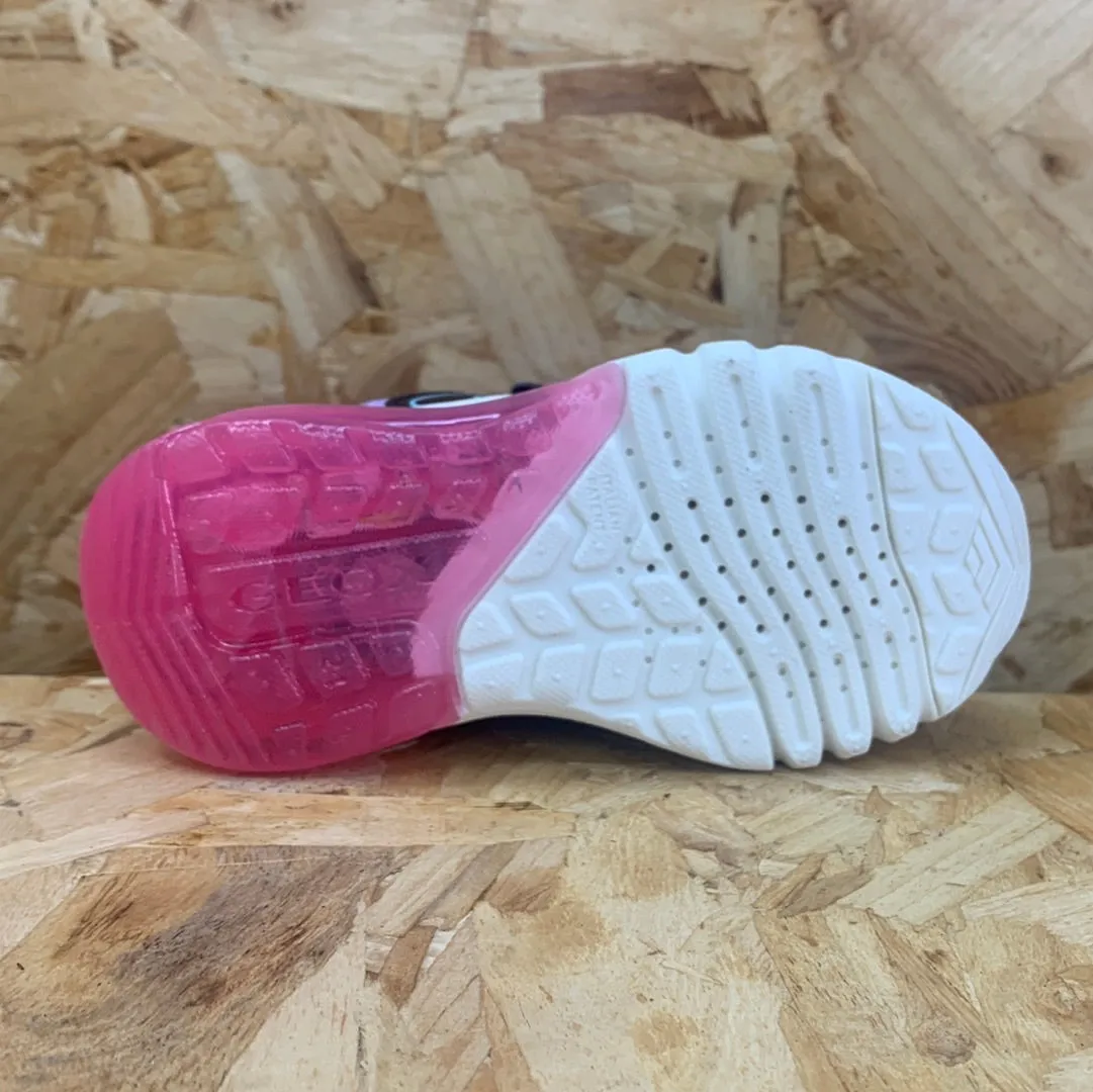 Geox Kids Ciberdron Light Up Trainers - Black / Fuchsia