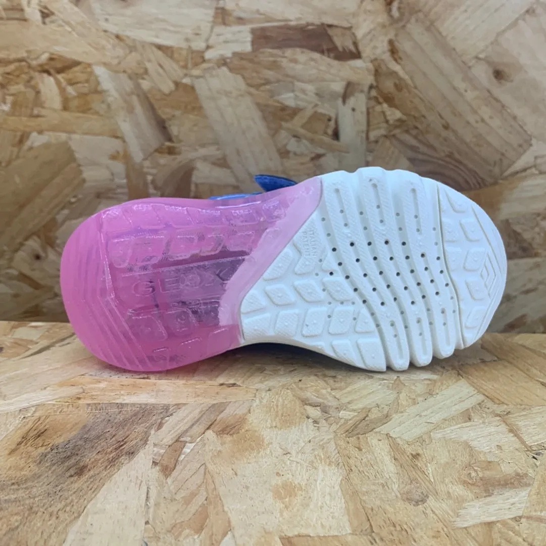 Geox Kids Ciberdron Light Up Trainers - Navy / Pink