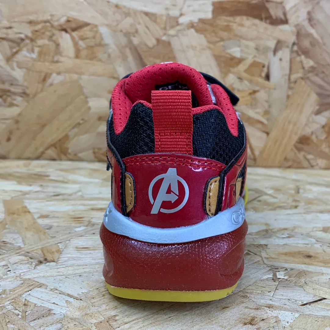 Geox Kids Marvel Iron Man Trainers - Black / Red