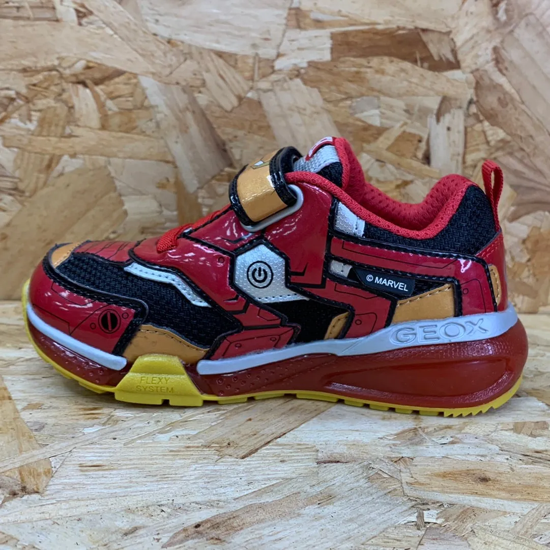 Geox Kids Marvel Iron Man Trainers - Black / Red