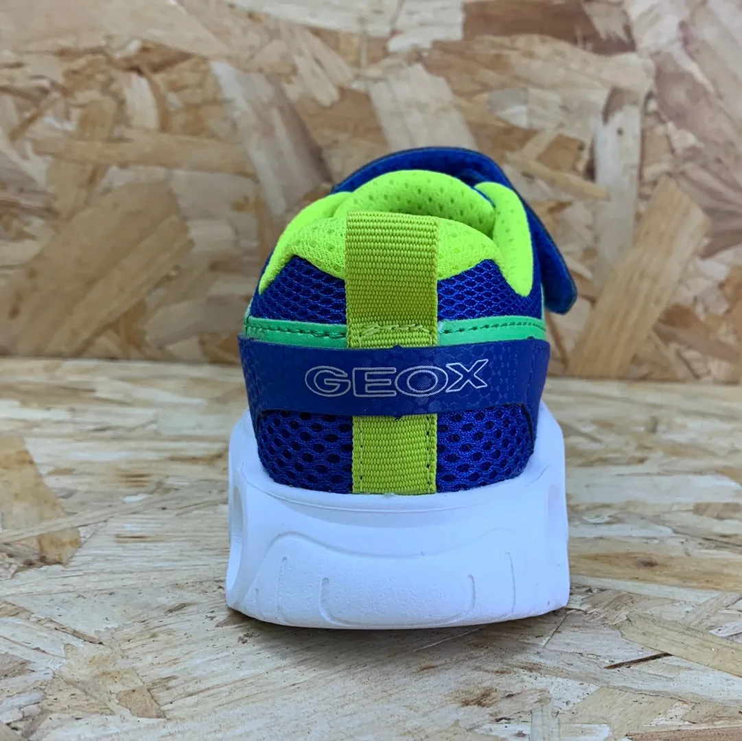 Geox Kids Wroom Light Up Trainers - Royal / Lime