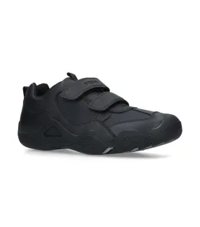 Geox Wader black velcro school shoe