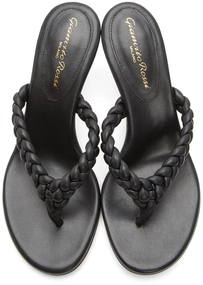 Gianvito Rossi Black Tropea 70 Heeled Sandals
