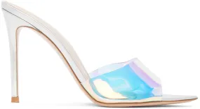 Gianvito Rossi Silver Hologram Elle 105 Sandals