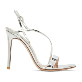 Gianvito Rossi Silver Manhattan 105 Heeled Sandals