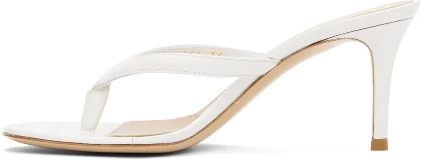 Gianvito Rossi White Calypso 70 Heeled Sandals