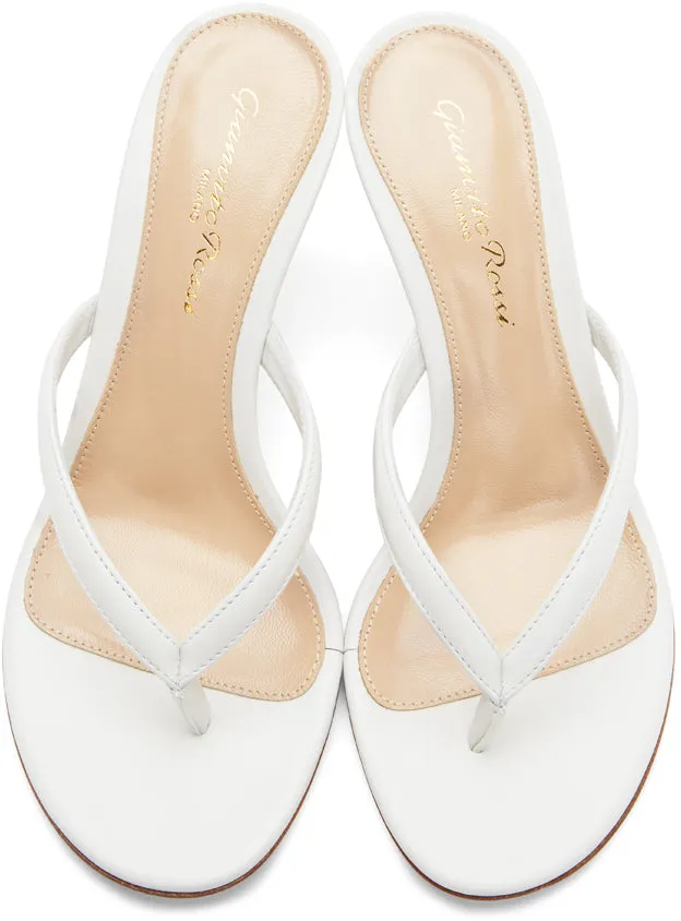 Gianvito Rossi White Calypso 70 Heeled Sandals