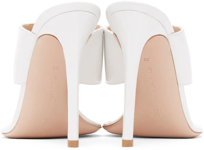Gianvito Rossi White Thick Thong 105 Sandals