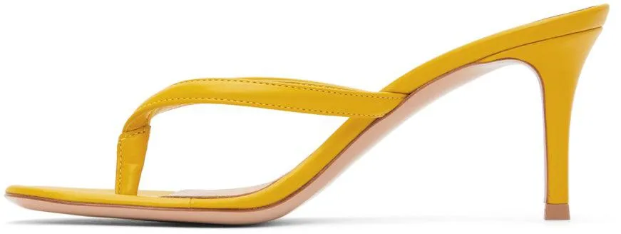 Gianvito Rossi Yellow Calypso 70 Heeled Sandals