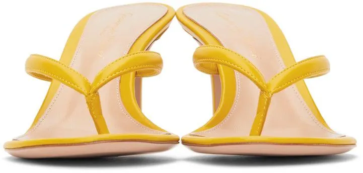 Gianvito Rossi Yellow Calypso 70 Heeled Sandals