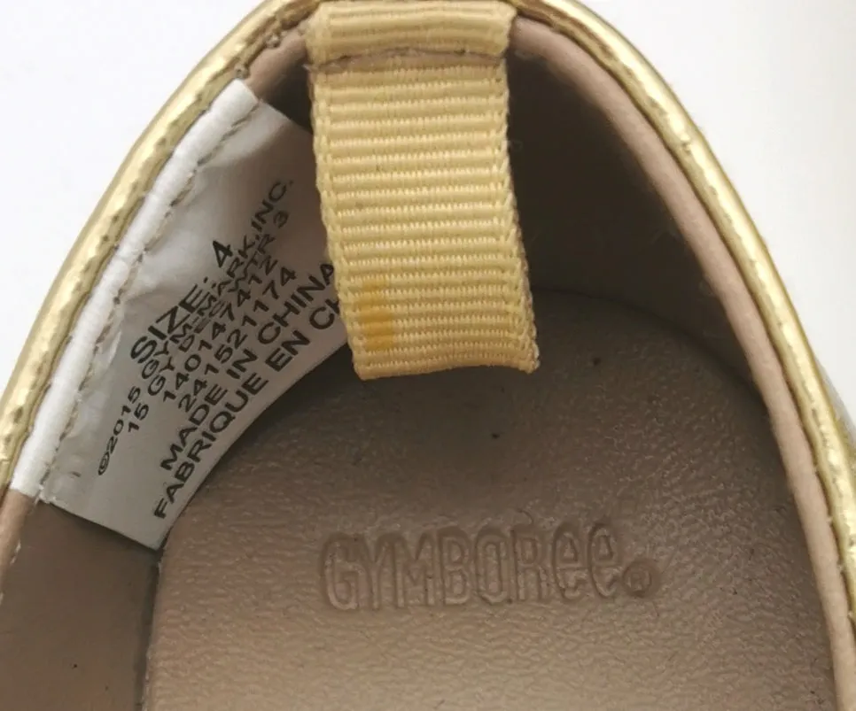 GIRL SIZE 4 TODDLER - GYMBOREE Gold Ballet Dress Shoes NWOT B13