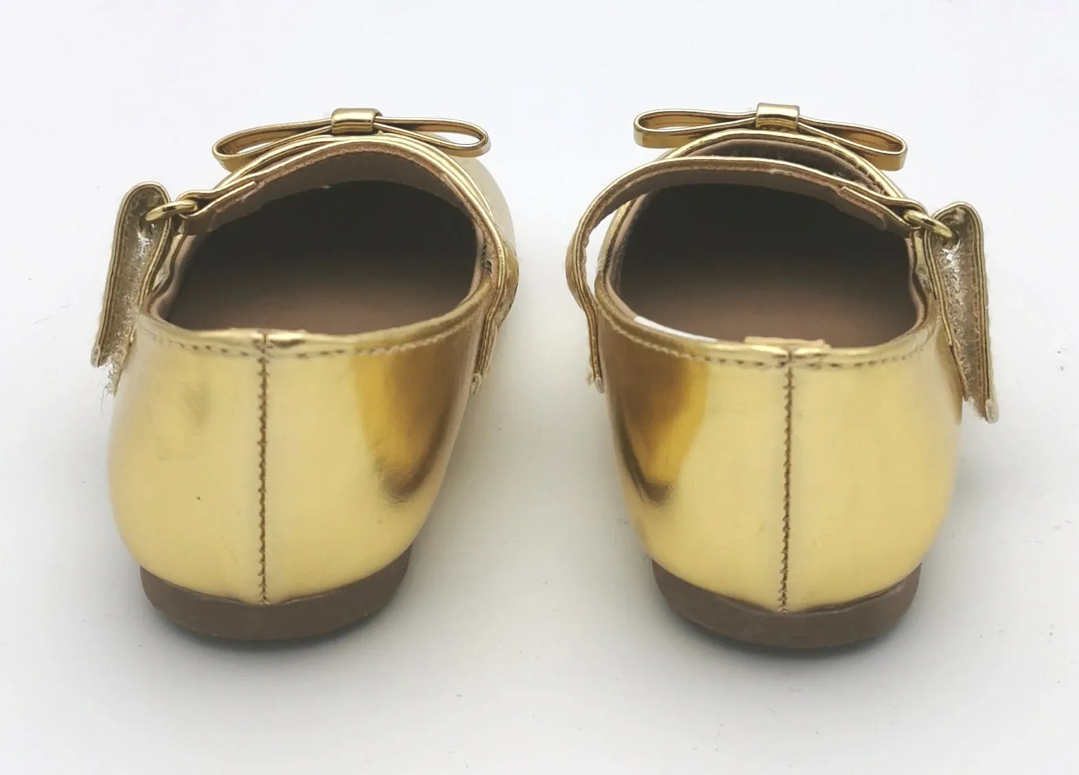 GIRL SIZE 4 TODDLER - GYMBOREE Gold Ballet Dress Shoes NWOT B13