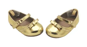 GIRL SIZE 4 TODDLER - GYMBOREE Gold Ballet Dress Shoes NWOT B13