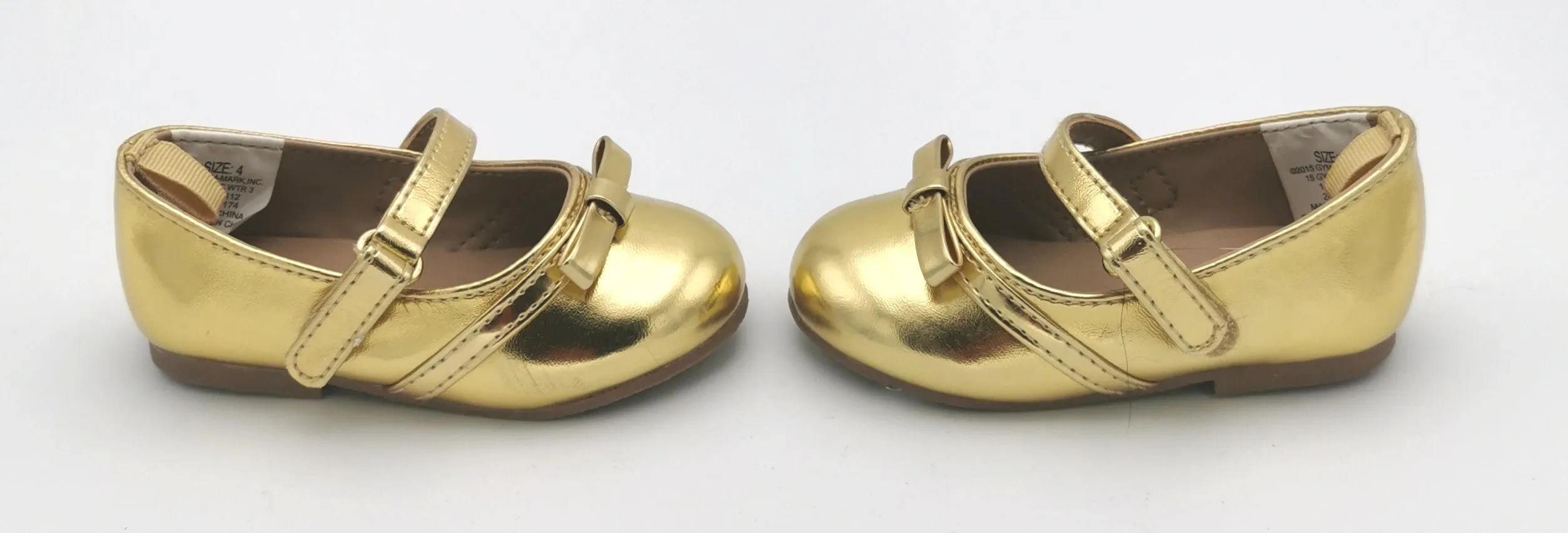 GIRL SIZE 4 TODDLER - GYMBOREE Gold Ballet Dress Shoes NWOT B13