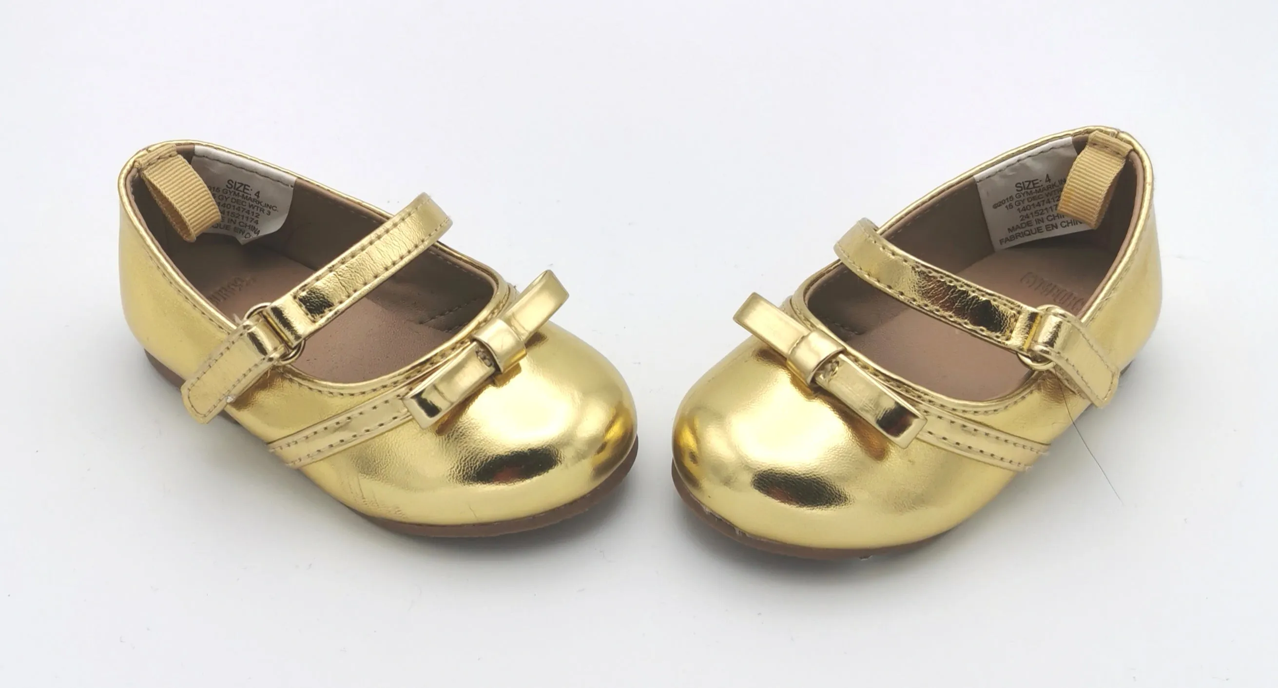GIRL SIZE 4 TODDLER - GYMBOREE Gold Ballet Dress Shoes NWOT B13