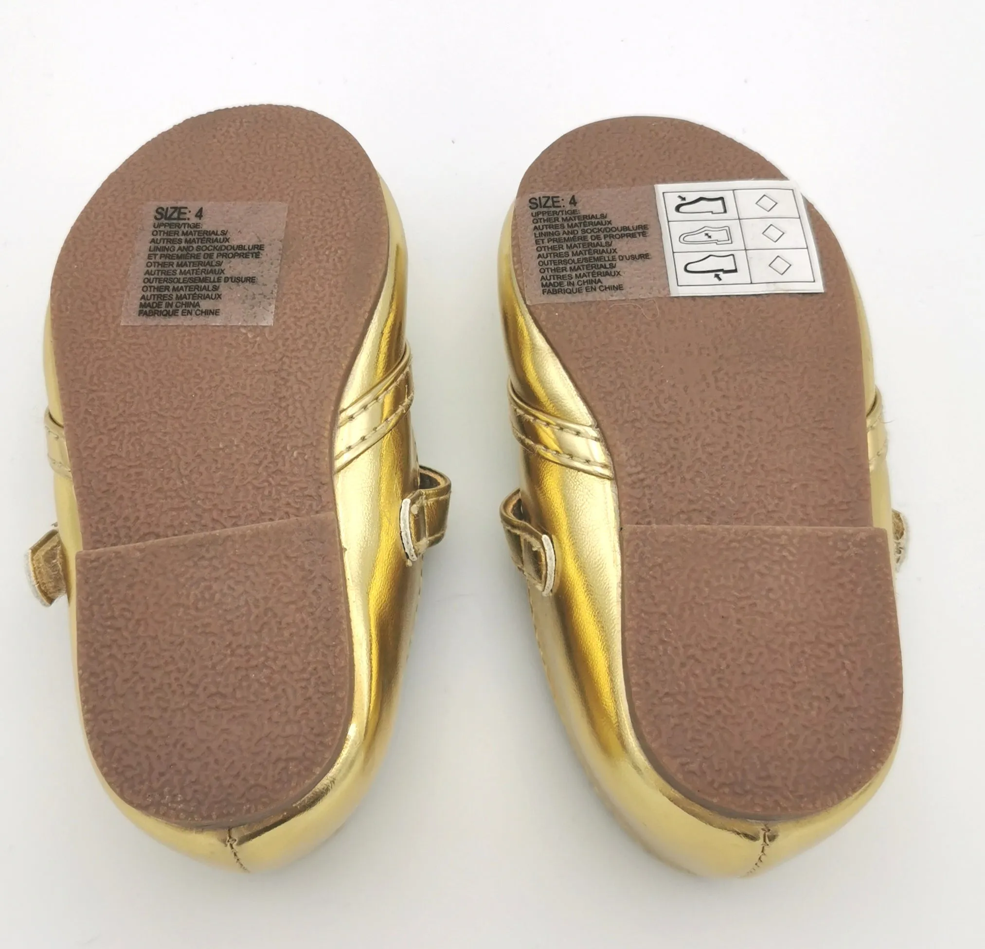 GIRL SIZE 4 TODDLER - GYMBOREE Gold Ballet Dress Shoes NWOT B13