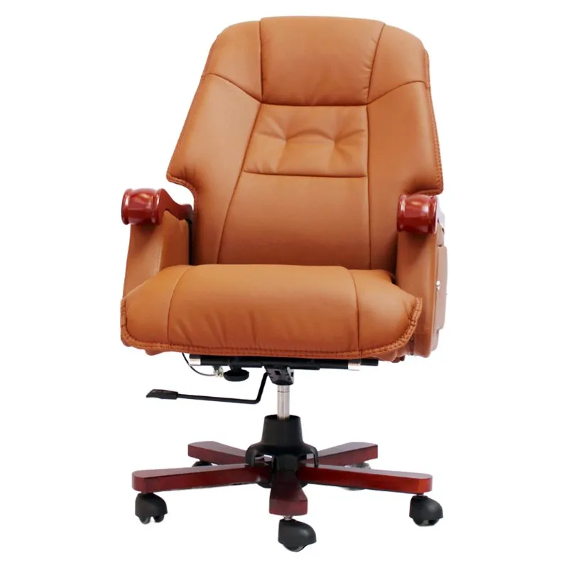 High-Back Executive Ergonomic Swivel Leather Office Chair 8038 Brown