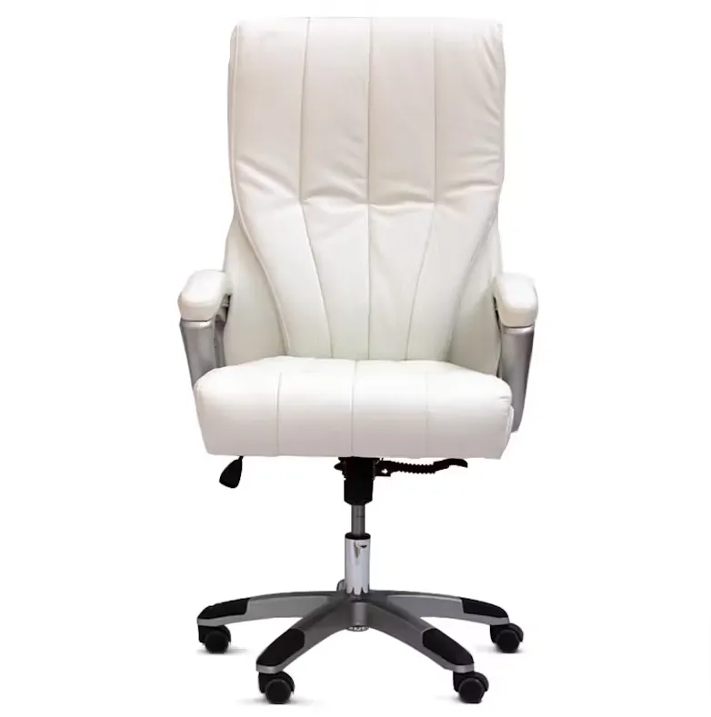 High-Back Pu Leather Tilt And Swivel Office Chair 518H White