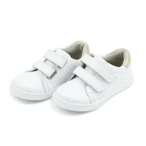 L'Amour Kenzie Double Velcro Sneaker - White