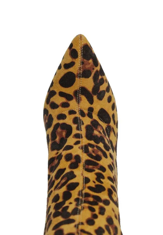 Leopard Heeled Boots