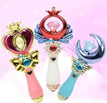 Magical Light-Up Fairy Wand for Kids Handheld Musical Pretend Play Toy (Diamond)