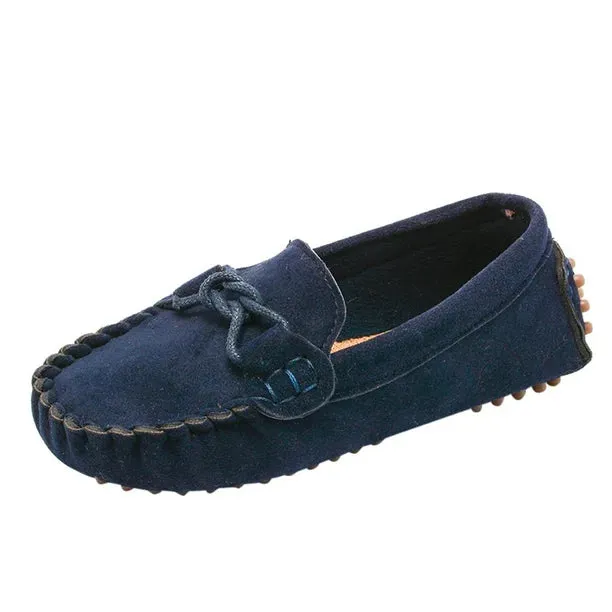 NEW jovati Baby Girls Shoes Children Boys Girls Loafers Solid Color Soft Bottom Breathable Casual Shoes, Toddler/Child Sz 9.5, Navy Blue
