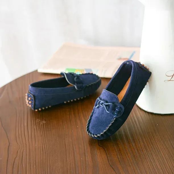 NEW jovati Baby Girls Shoes Children Boys Girls Loafers Solid Color Soft Bottom Breathable Casual Shoes, Toddler/Child Sz 9.5, Navy Blue