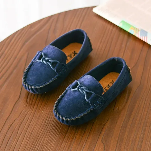NEW jovati Baby Girls Shoes Children Boys Girls Loafers Solid Color Soft Bottom Breathable Casual Shoes, Toddler/Child Sz 9.5, Navy Blue