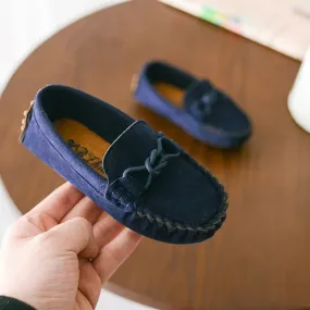 NEW jovati Baby Girls Shoes Children Boys Girls Loafers Solid Color Soft Bottom Breathable Casual Shoes, Toddler/Child Sz 9.5, Navy Blue