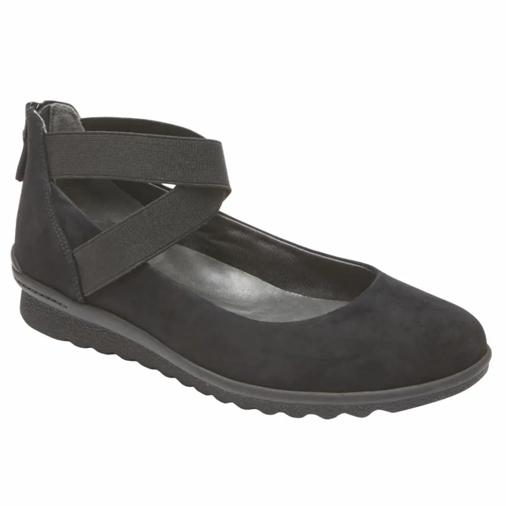 Rockport Women TRUFLEX CHENOLE ANKLESTRP BLACK/SUEDE