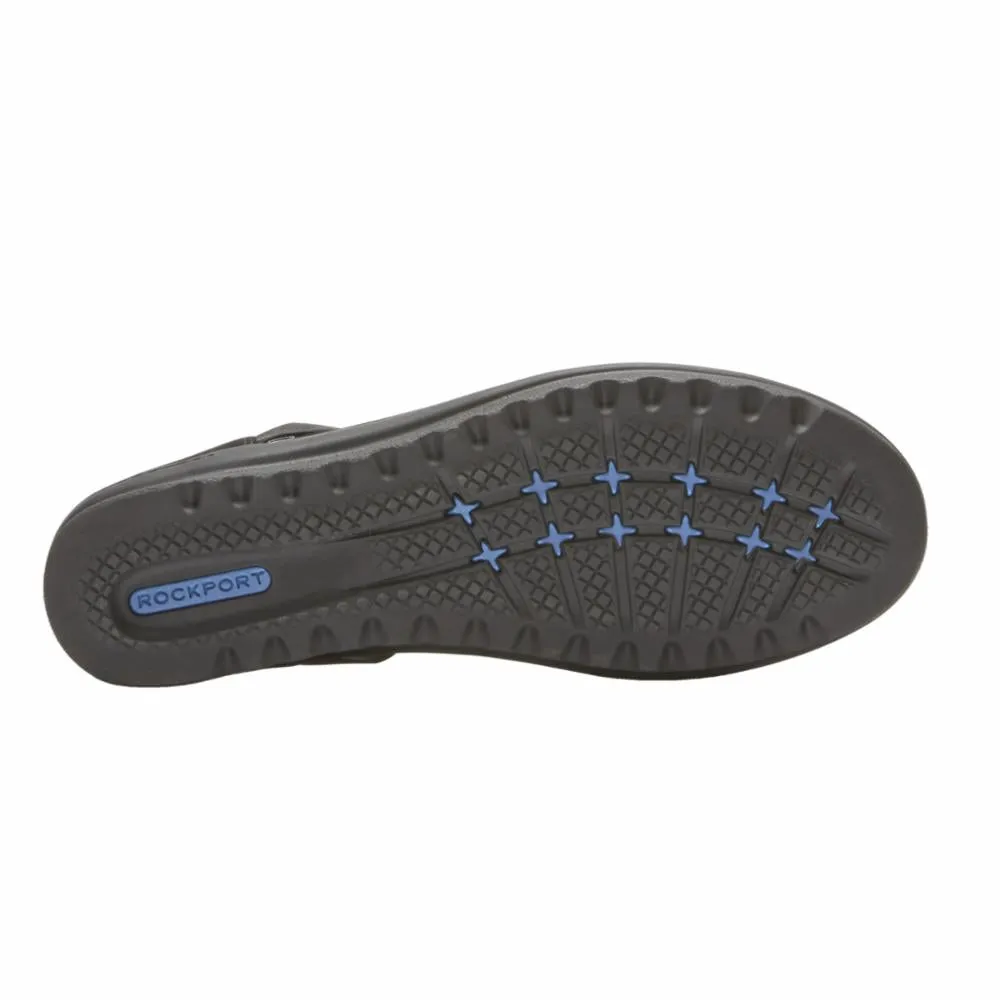 Rockport Women TRUFLEX CHENOLE ANKLESTRP BLACK/SUEDE