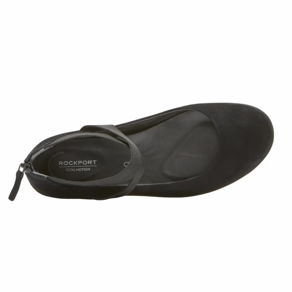 Rockport Women TRUFLEX CHENOLE ANKLESTRP BLACK/SUEDE