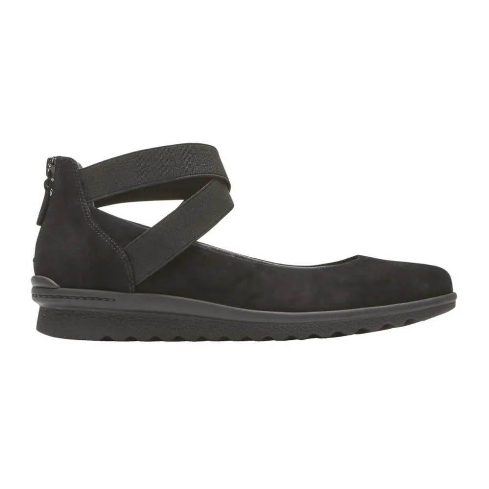Rockport Women TRUFLEX CHENOLE ANKLESTRP BLACK/SUEDE