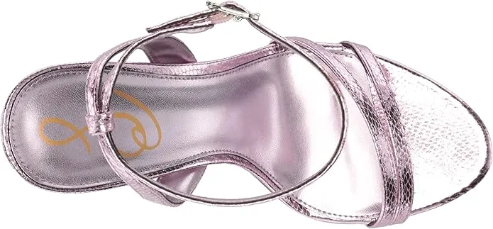 Sam Edelman Gemmie Lilac Quartz Ankle Strap Open Toe Stiletto Heeled Sandals