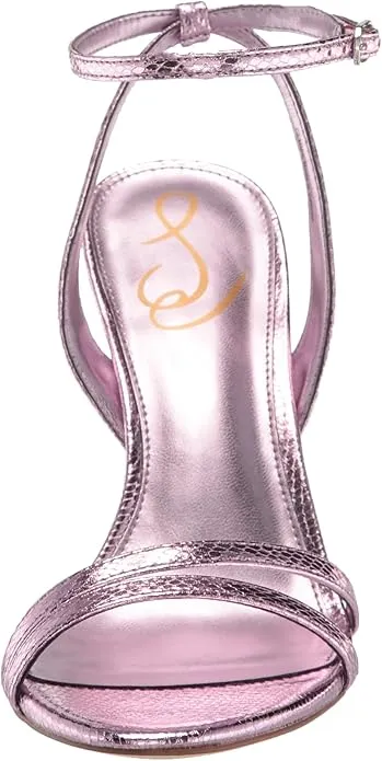 Sam Edelman Gemmie Lilac Quartz Ankle Strap Open Toe Stiletto Heeled Sandals