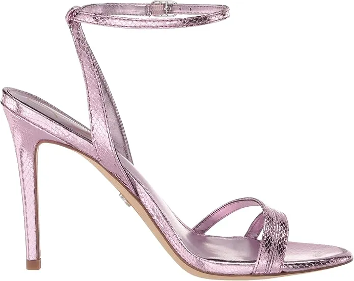 Sam Edelman Gemmie Lilac Quartz Ankle Strap Open Toe Stiletto Heeled Sandals