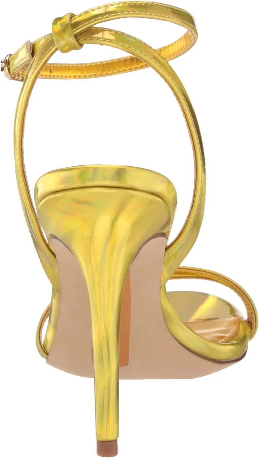 Sam Edelman Gemmie Mimosa Gold Ankle Strap Stiletto Heeled Fashion Sandals