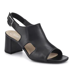 Smart Leather Block-Heeled Sandals - GAB41514 / 327 008