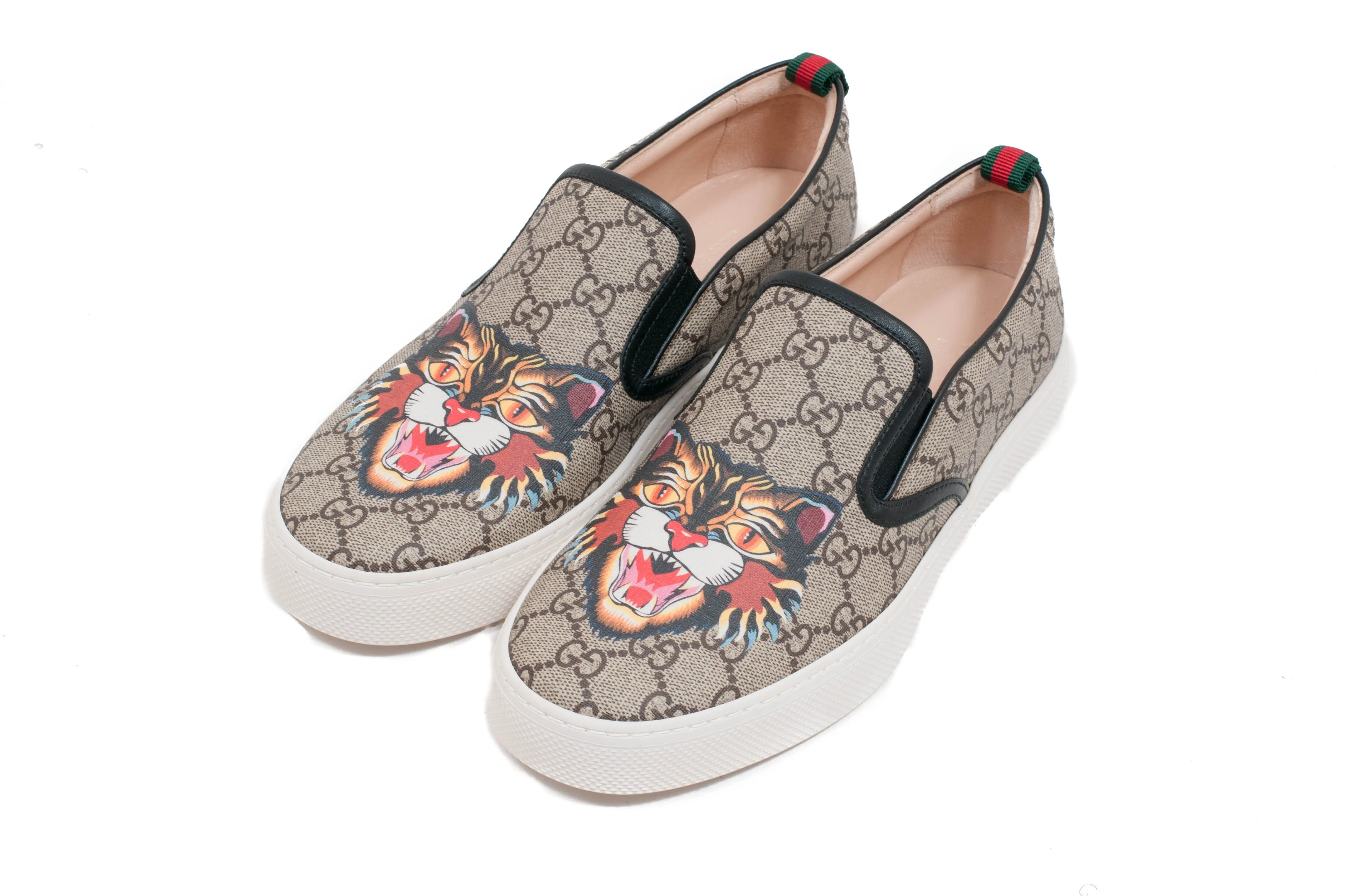 Tiger Monogram Slip Ons
