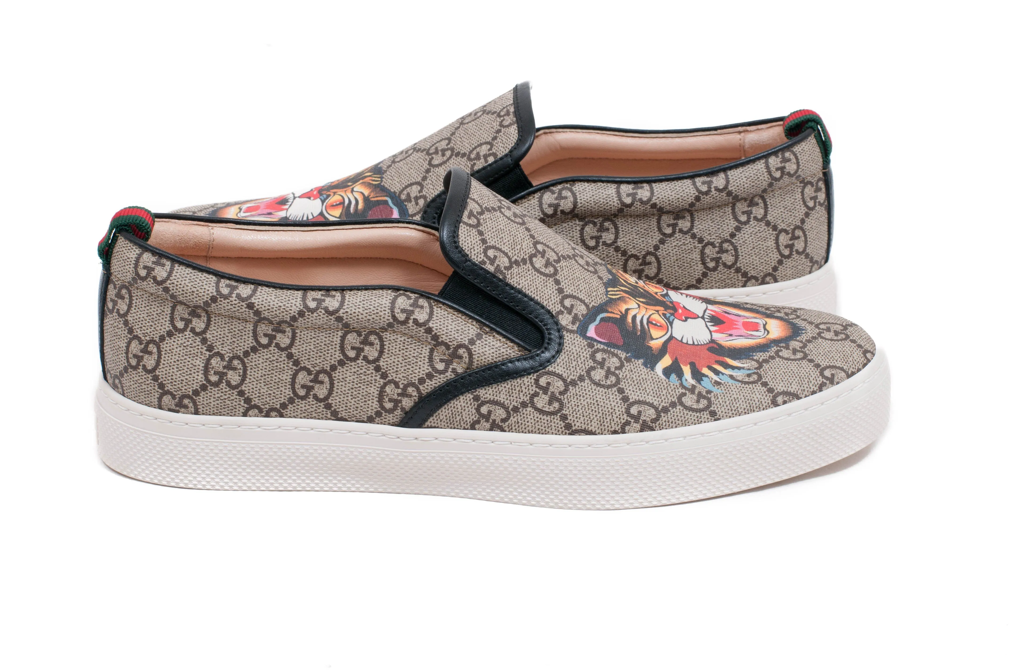 Tiger Monogram Slip Ons