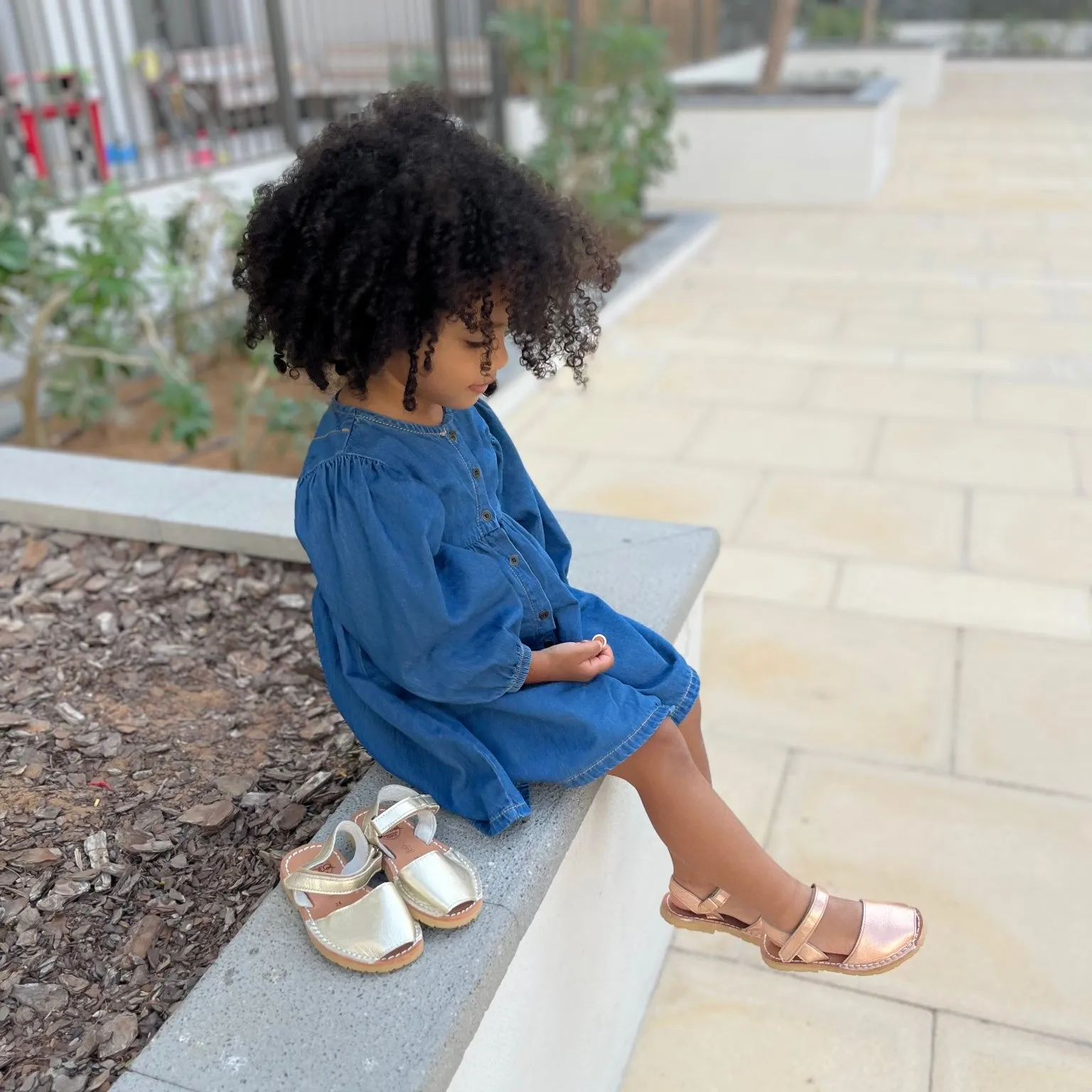 Toddler Avarca in Champagne Metallic