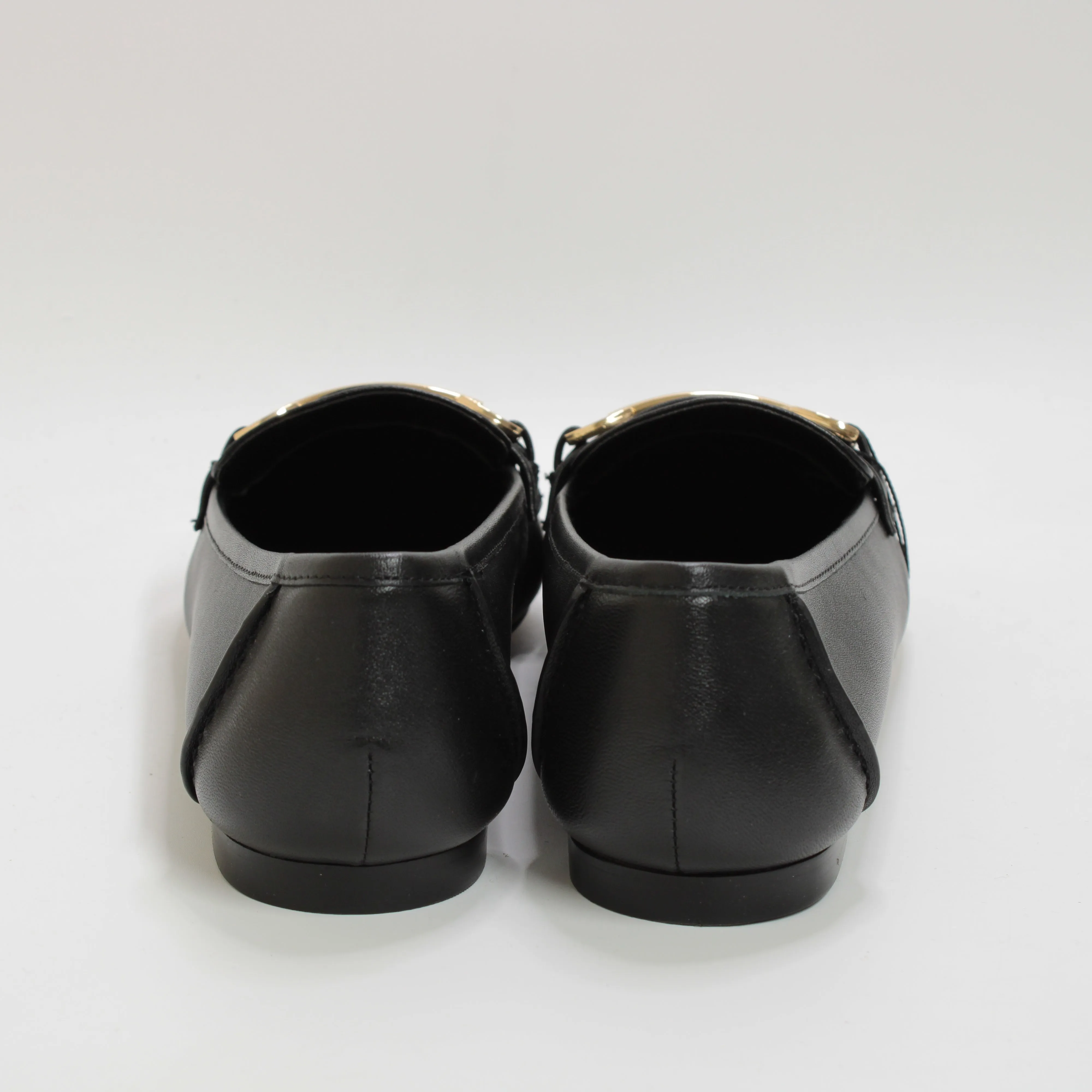 Womens Office Finnegan Snaffle Detail Slim Loafers Black Leather
