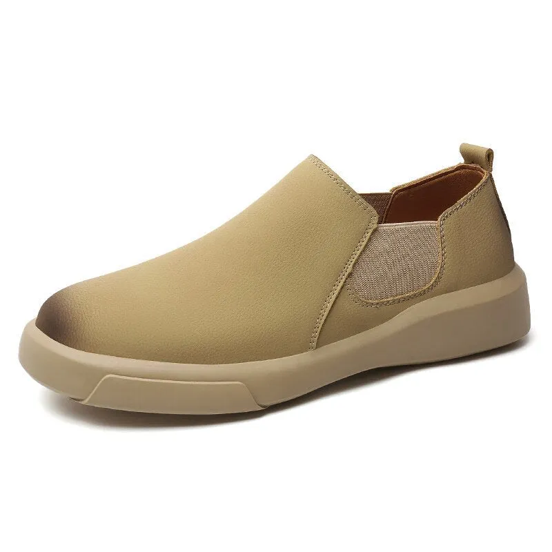 xiangtuibao  Men Casual Leather Shoes Big Size 38-47 Fashion Men's Flats Leisure Walk Loafers Tide Outdoor Shoes Fashion Slip on Sneakers Man