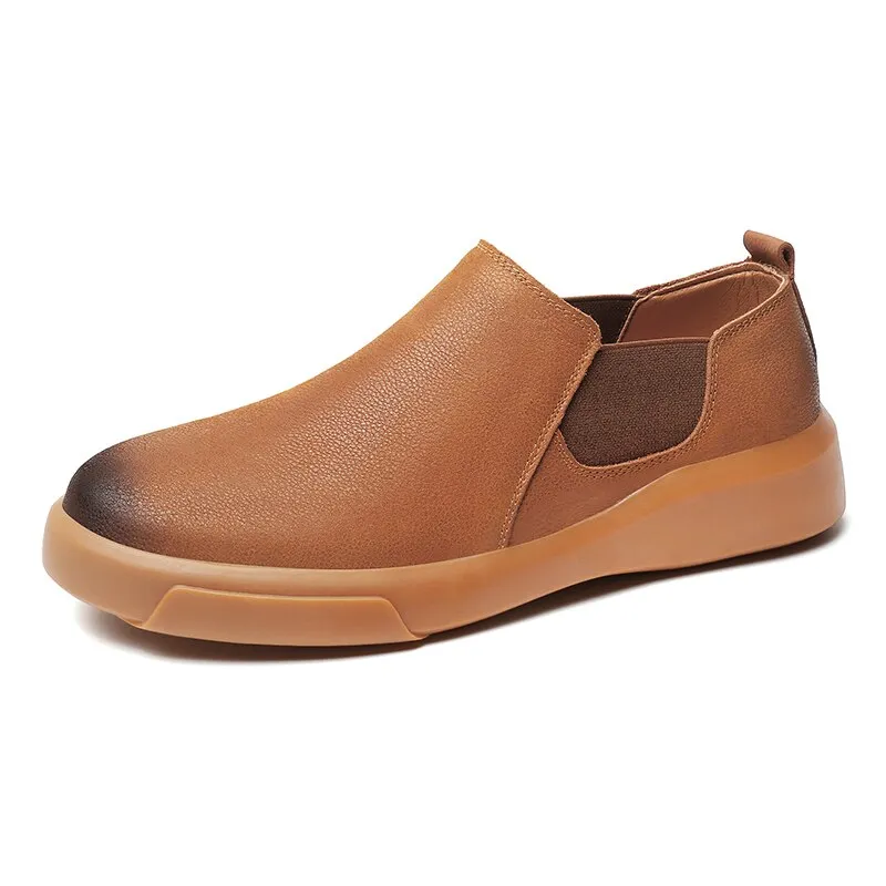 xiangtuibao  Men Casual Leather Shoes Big Size 38-47 Fashion Men's Flats Leisure Walk Loafers Tide Outdoor Shoes Fashion Slip on Sneakers Man